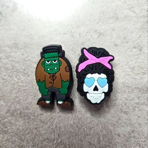 Horror Shoe charms Frankenstein Girl Skull